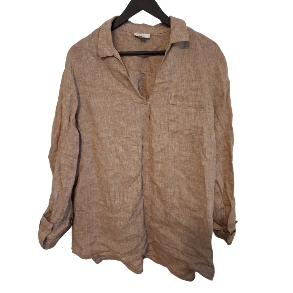 J. Jill Love Linen Tunic Shirt, Size XL